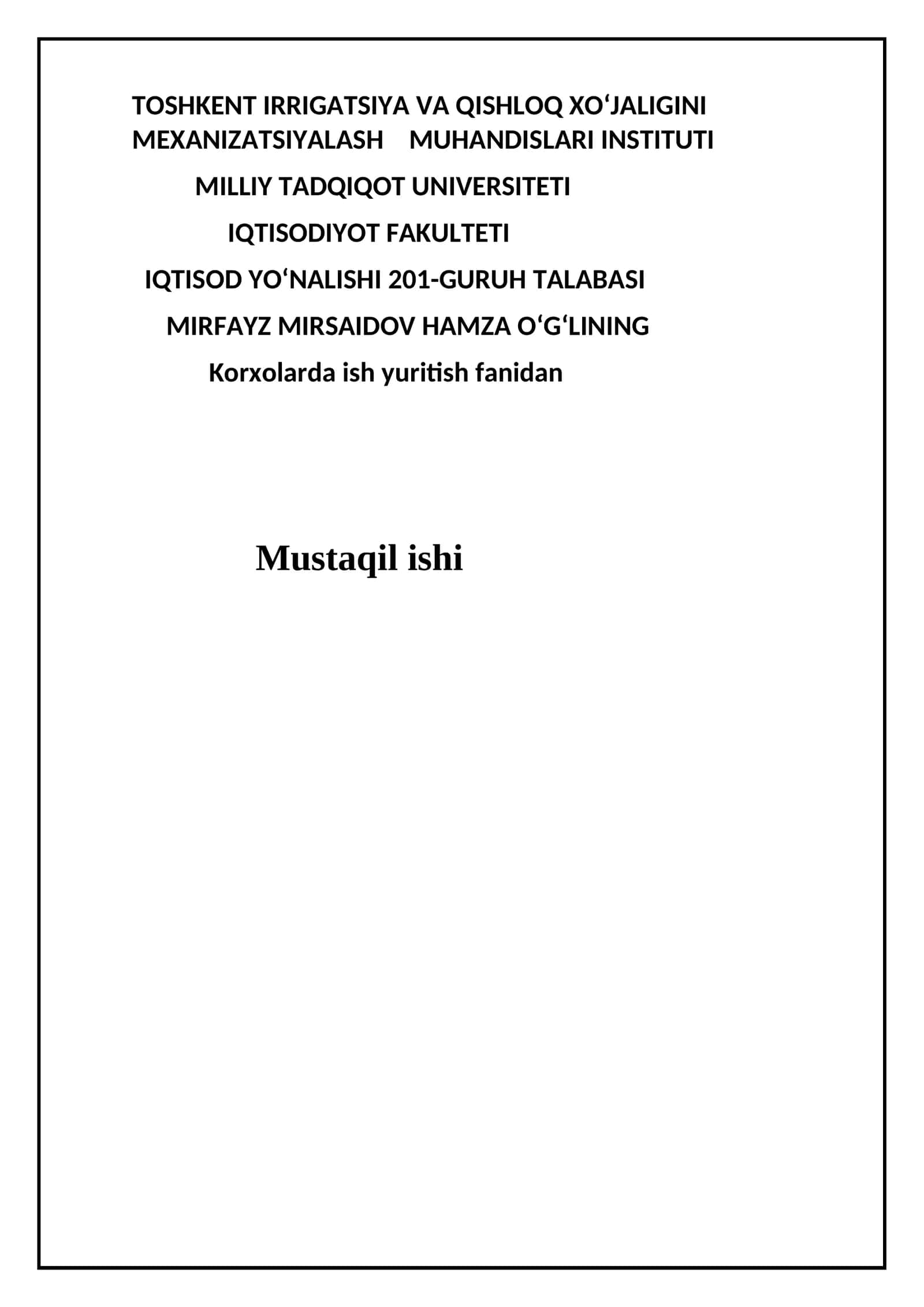 Korxolarda elektron hujjat aylanish tizimlari