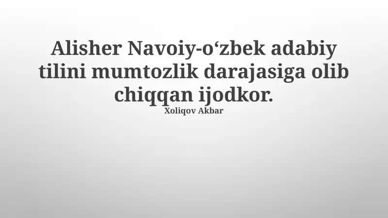 Navoiy va Klassik Adabiy Tilning Me'yorlari
