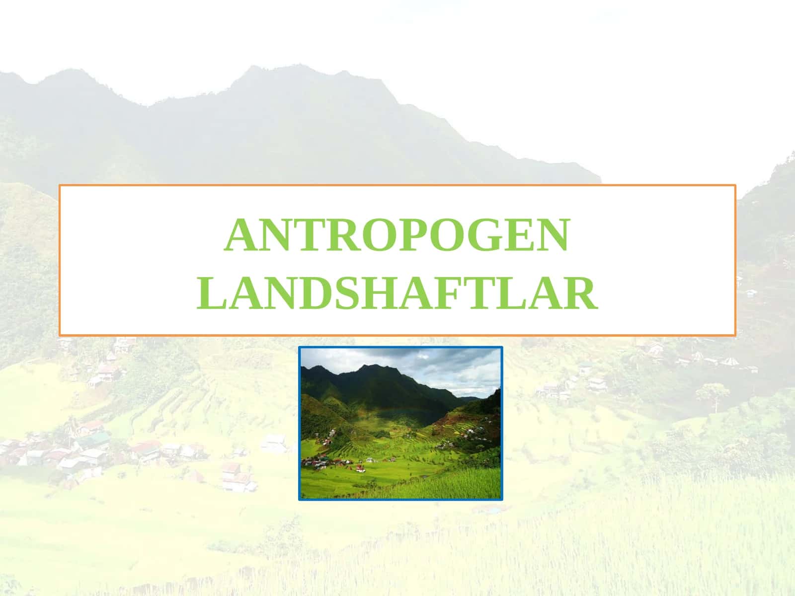 ANTROPOGEN LANDSHAFTLAR