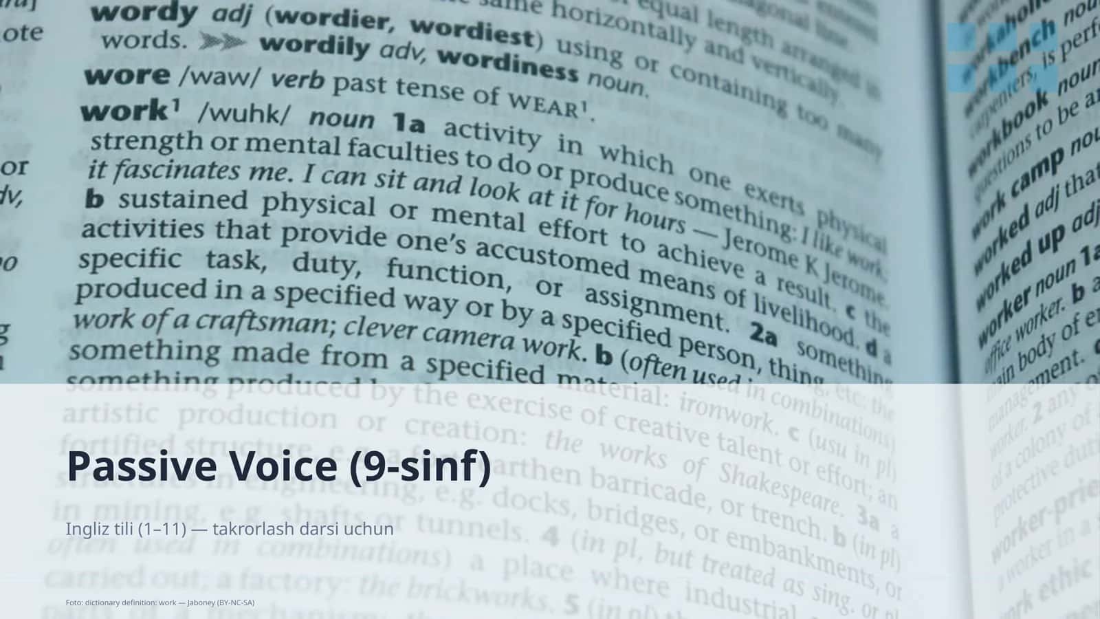 Passive Voice (9-sinf)