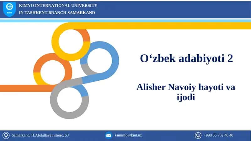 Alisher Navoiy hayoti va ijodi