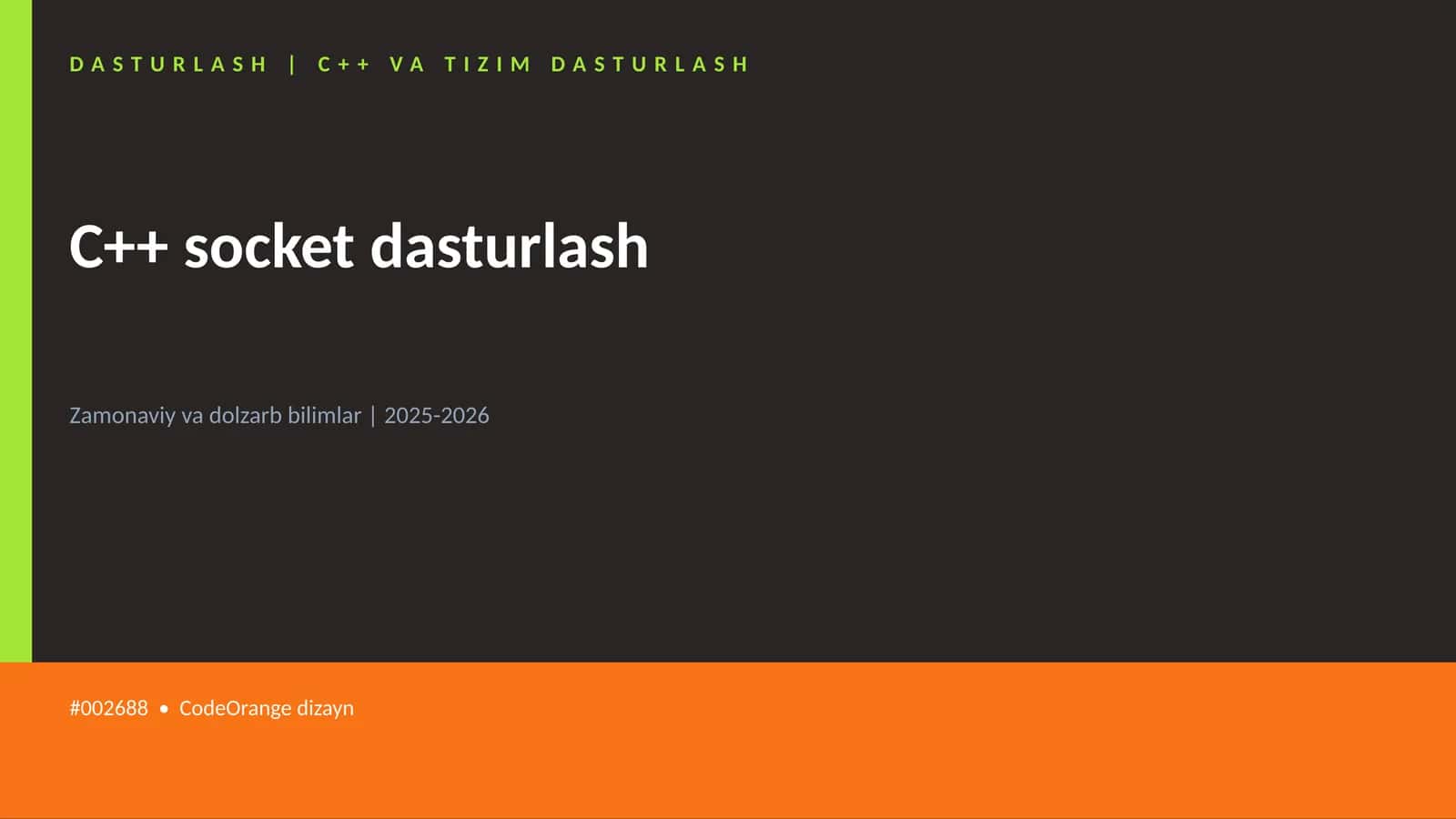 C++ socket dasturlash