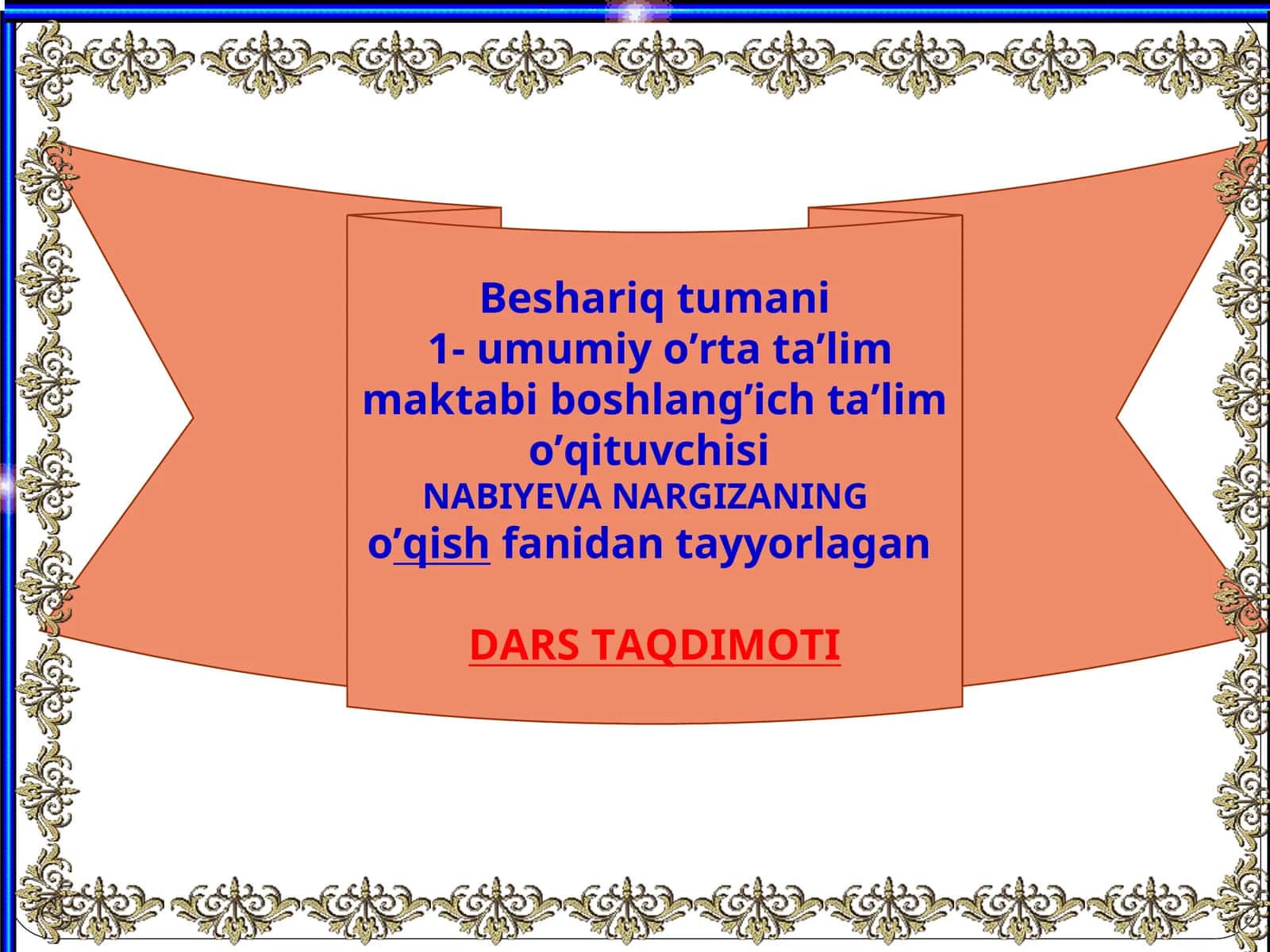 "Gunafsha" mavzusida tayyorlangan dars taqdimoti 1