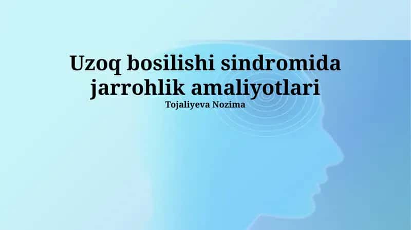 Karpal kanal sindromida jarrohlik amaliyotlari