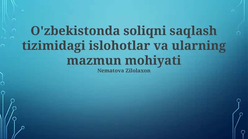 Elektron Soliq Hisobi va To'lovlar