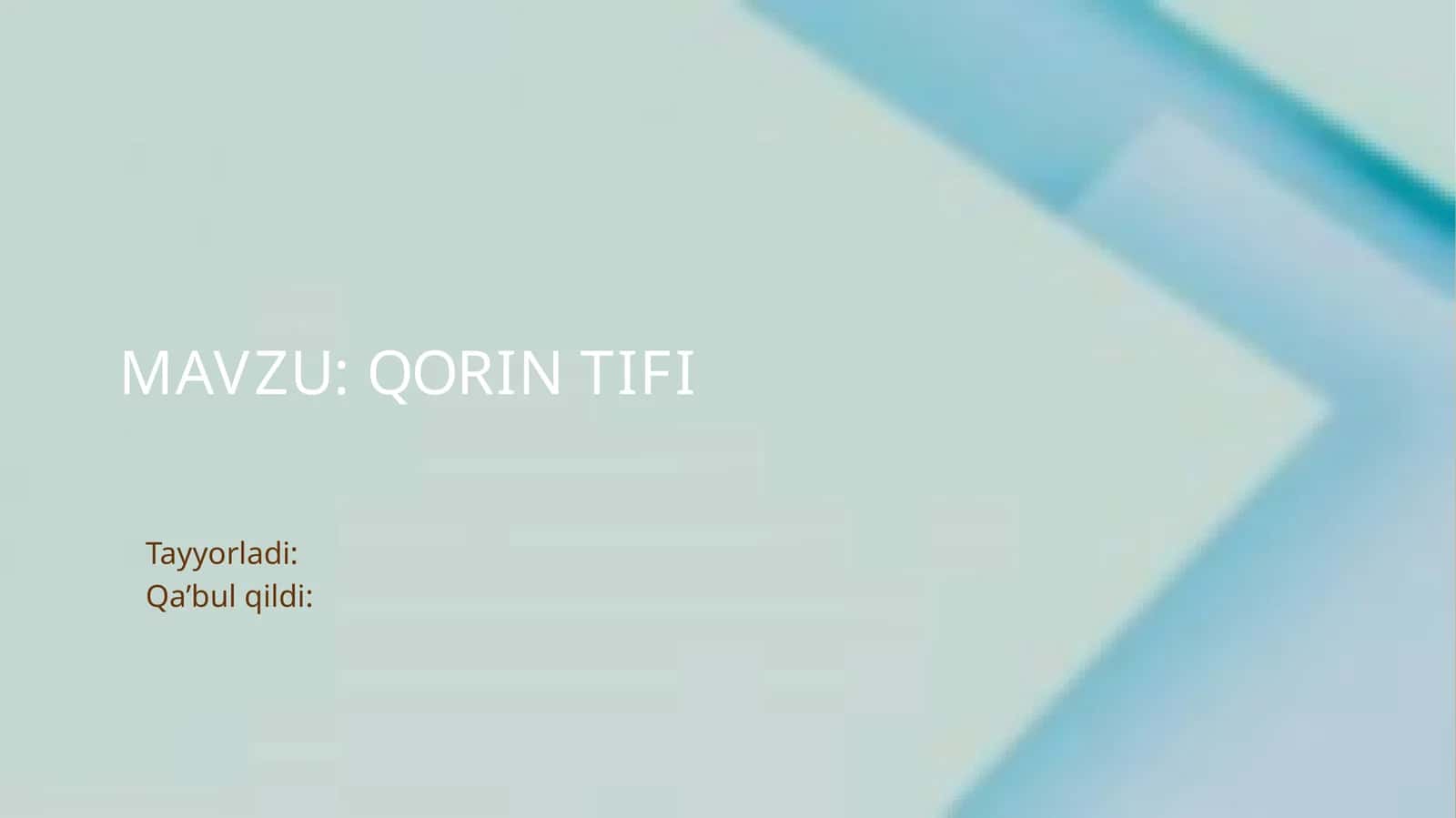 Qorin tifi