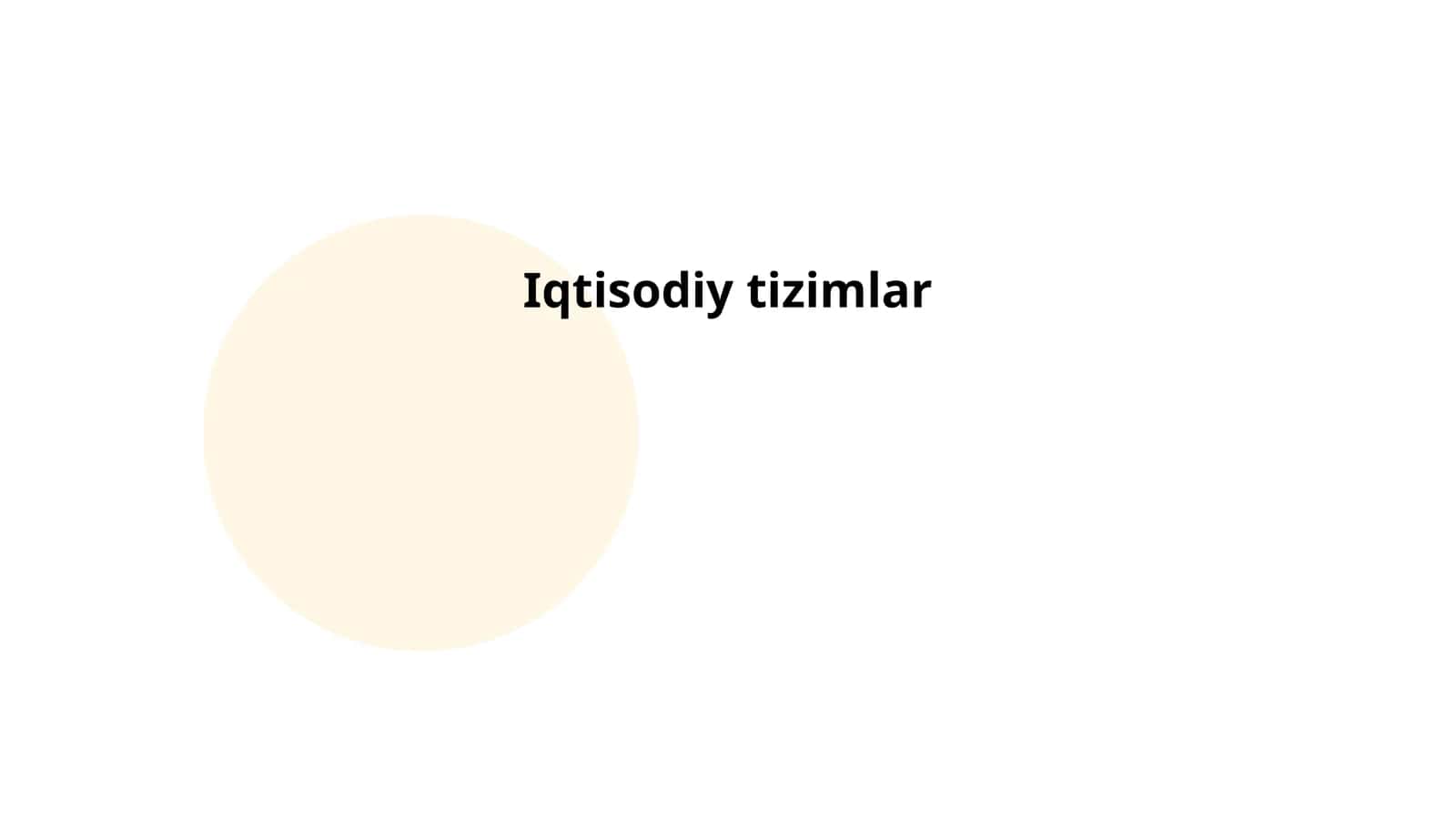 Iqtisodiy tizimlar