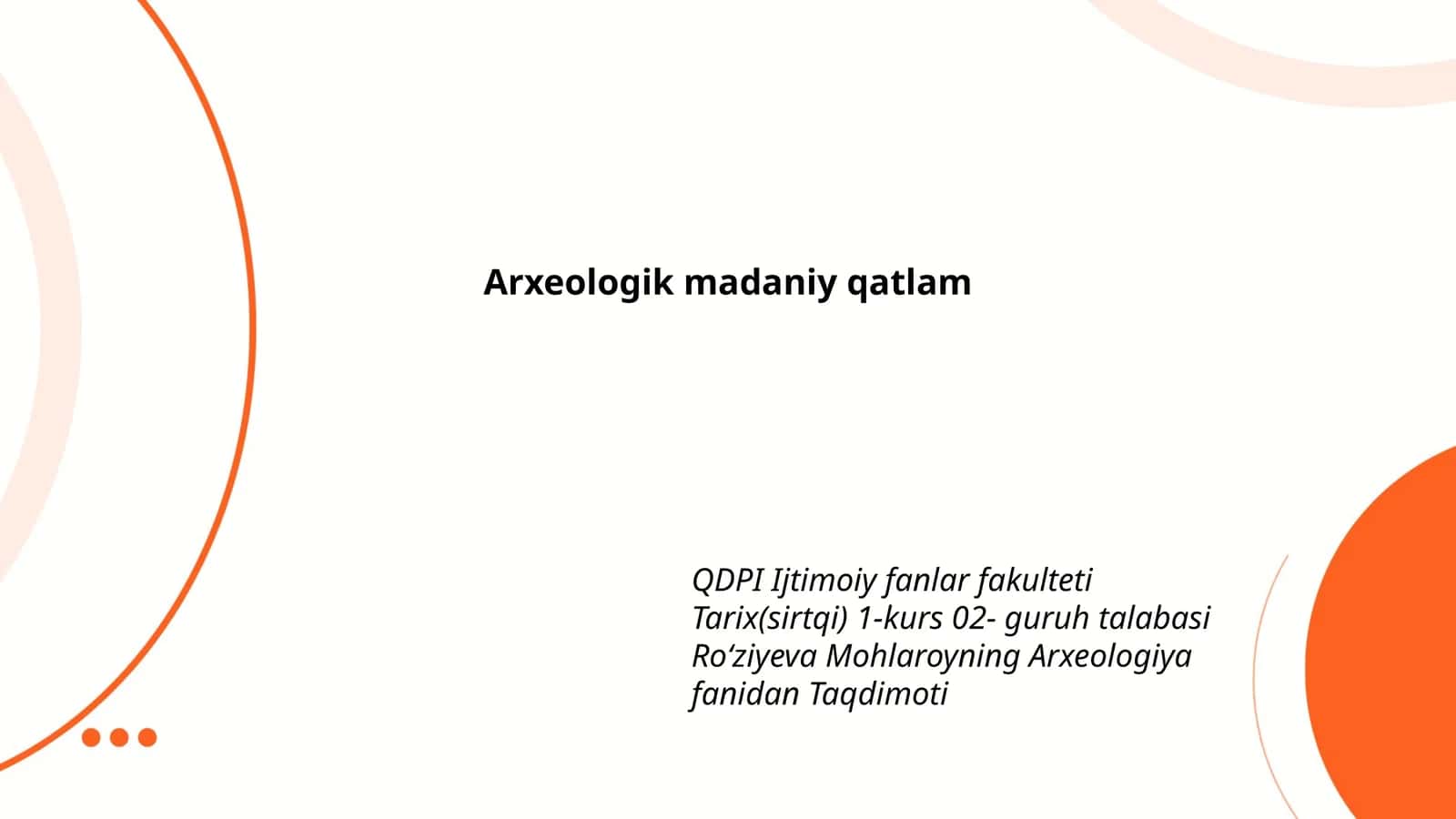 Arxeologik madaniy qatlam