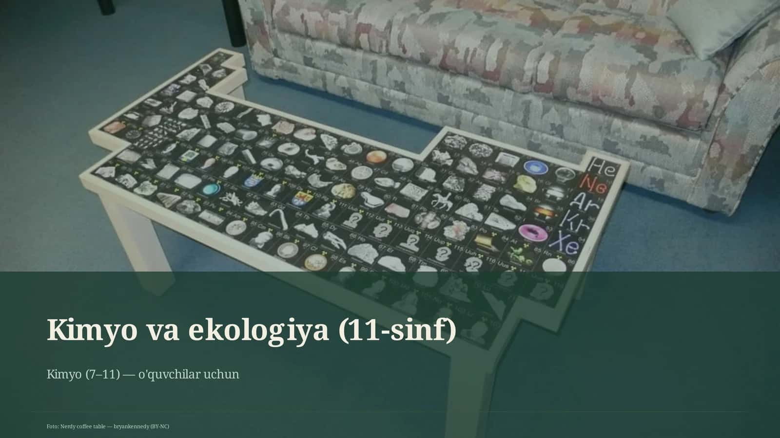 Kimyo va ekologiya (11-sinf)