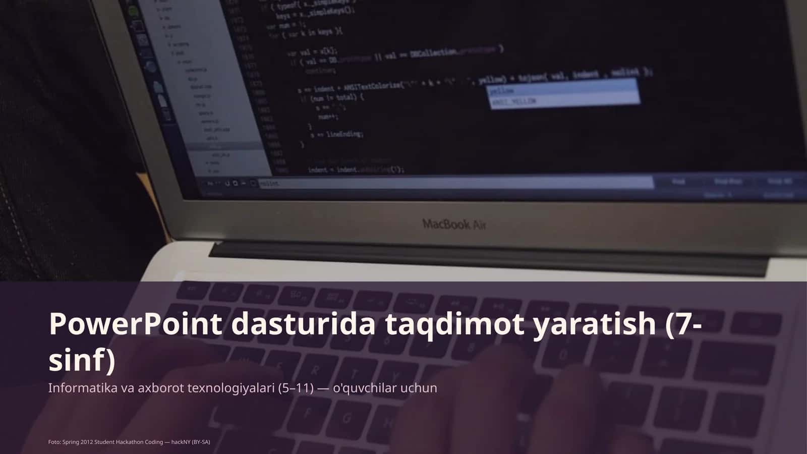 PowerPoint dasturida taqdimot yaratish (7-sinf)