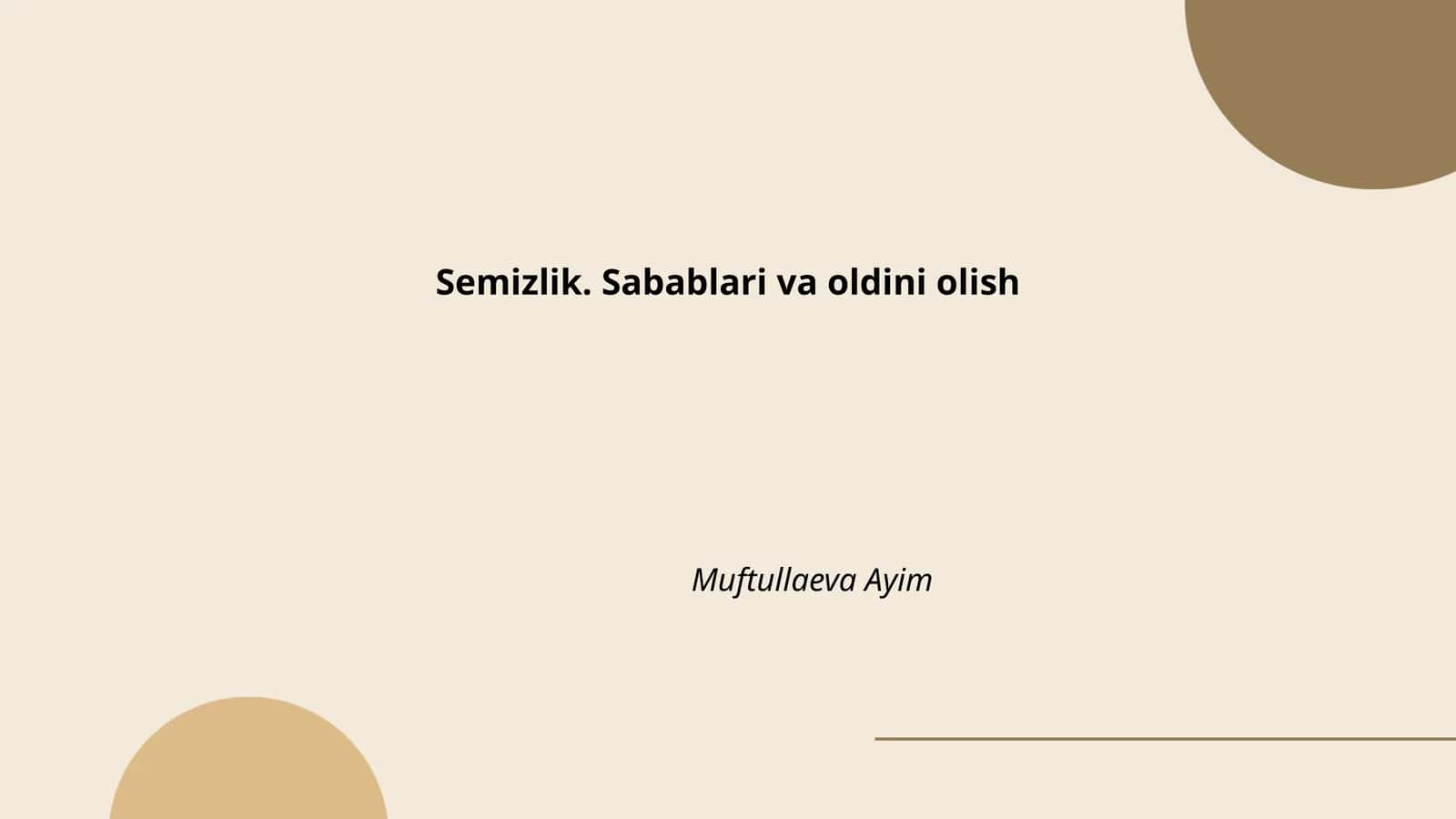 Shaxsiy gigiyena asoslari