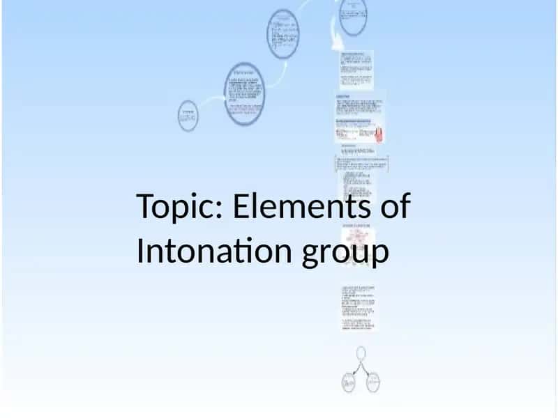 Elements of Intonation group