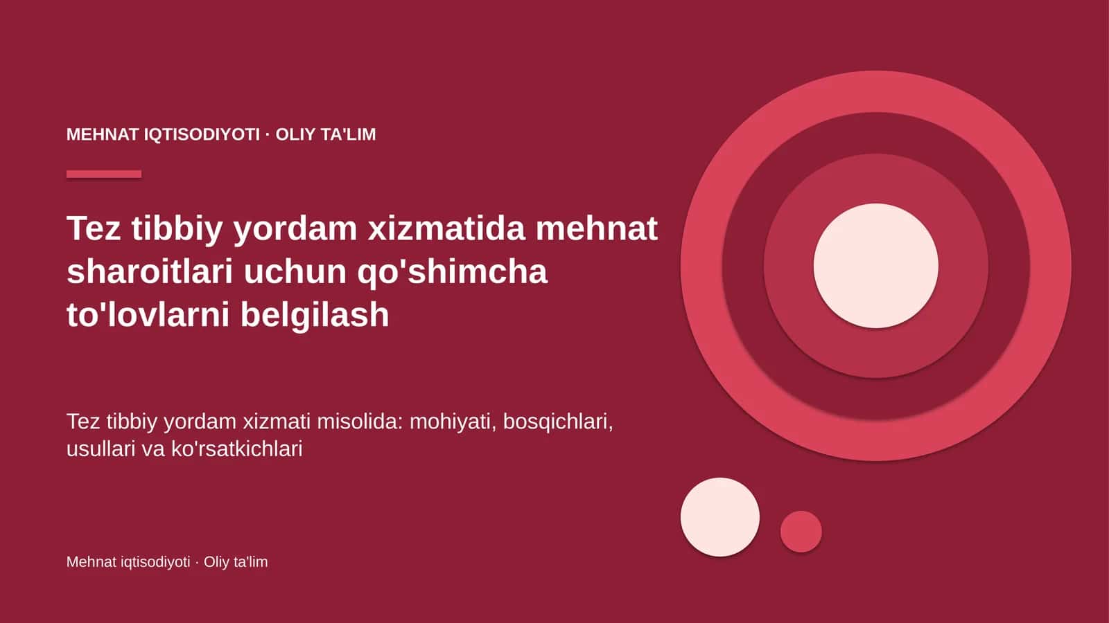 tez tibbiy yordam xizmatida mehnat sharoitlari uchun qo'shimcha to'lovlarni belgilash 7837