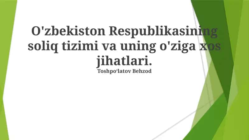 Soliq Siyosati va Kelajak Rejalari