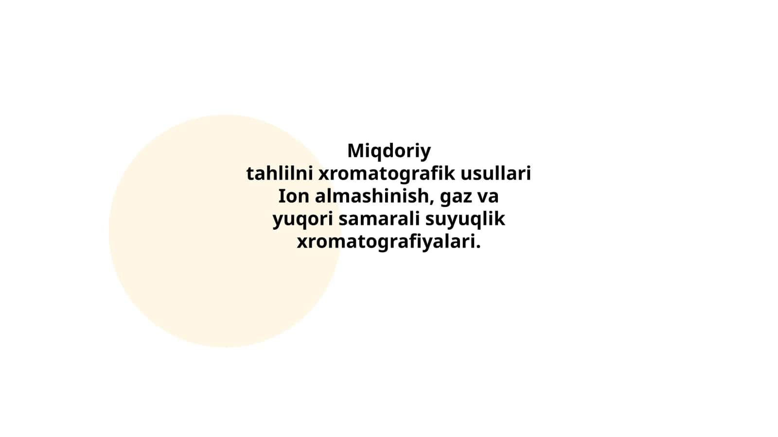 Miqdoriy tahlilni xromatografik usullari