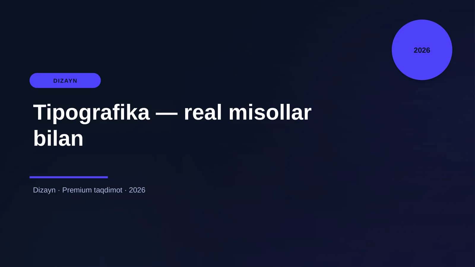 Tipografika — real misollar bilan