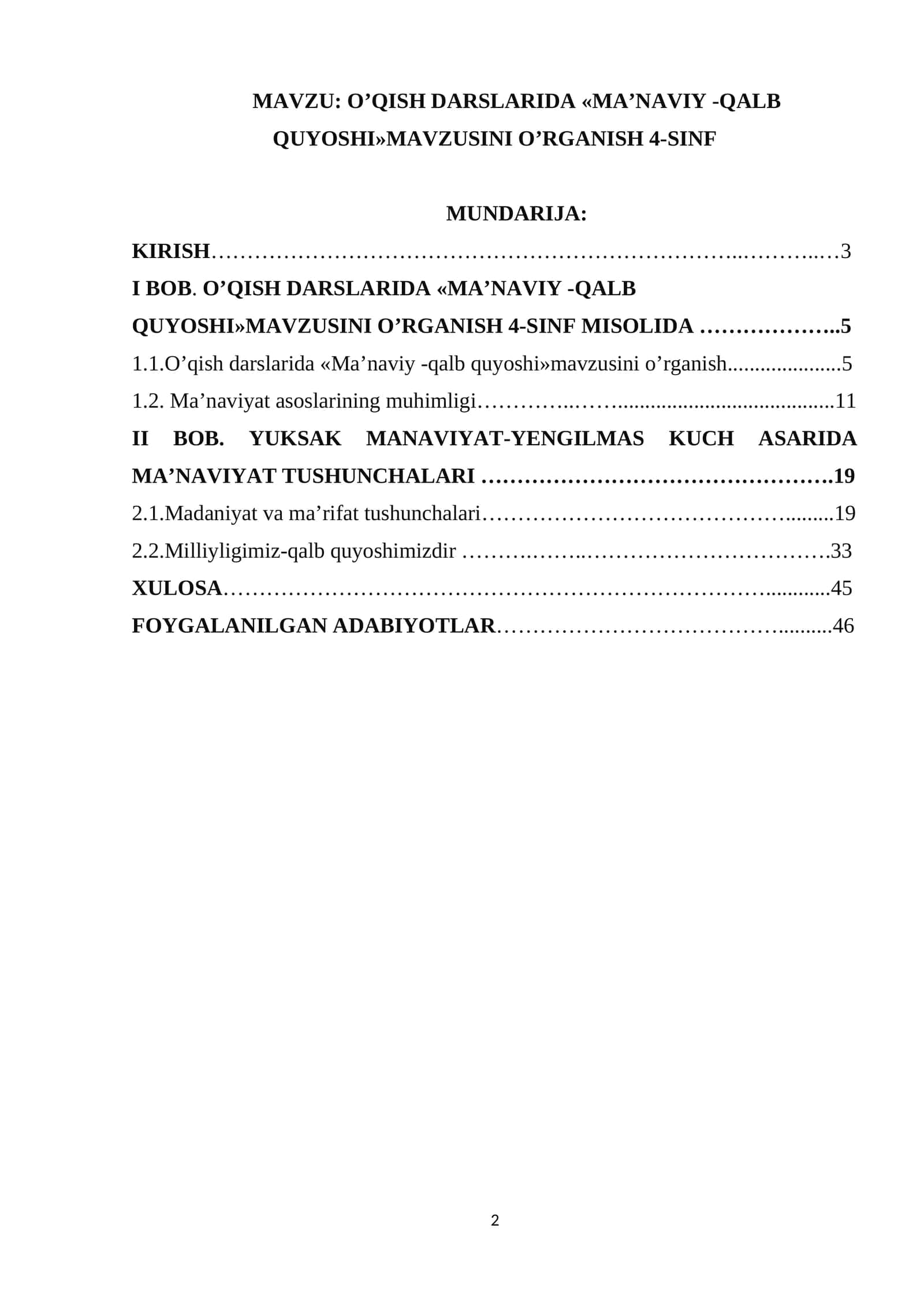 O’QISH DARSLARIDA «MA’NAVIY QALB QUYOSHI MAVZUSINI O’RGANISH 4 SINF