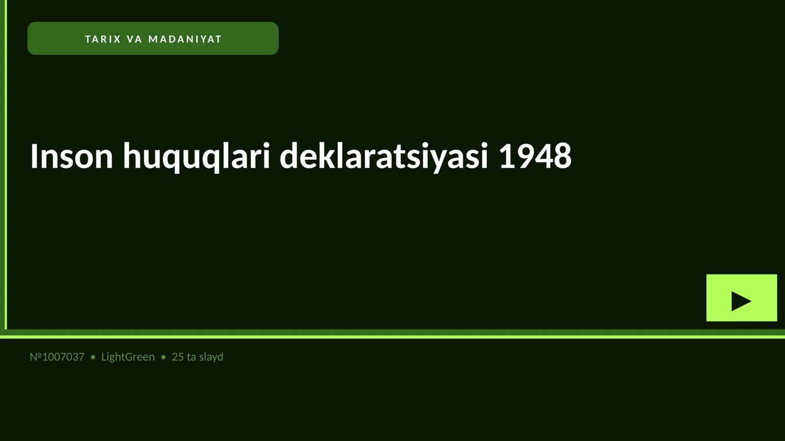 Inson huquqlari deklaratsiyasi 1948