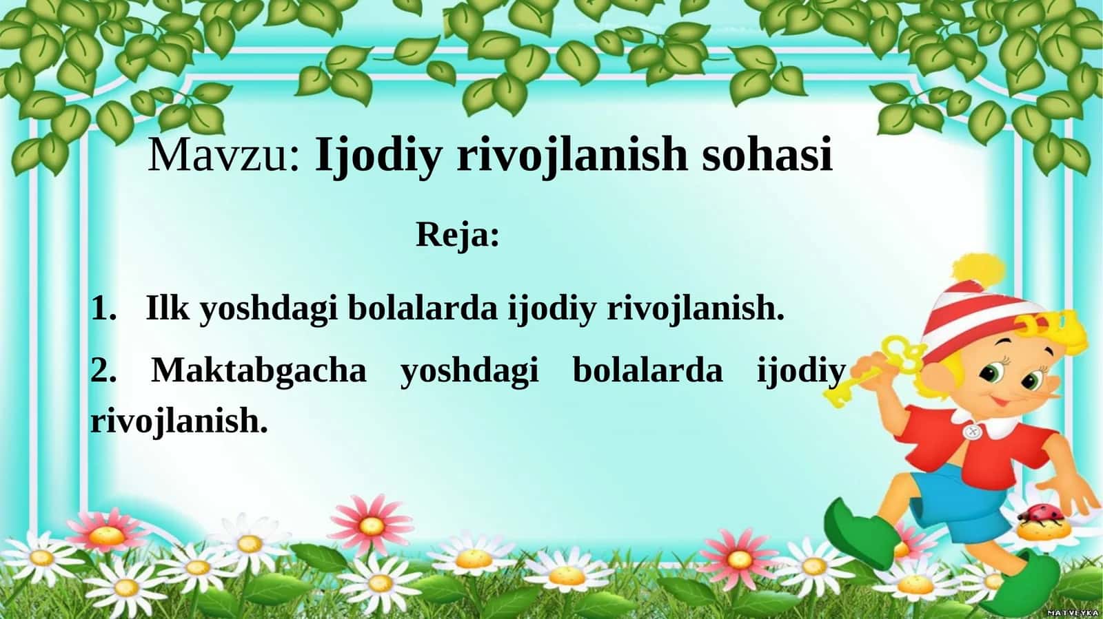 Ijodiy rivojlanish sohasi