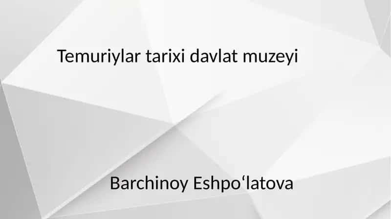 Temuriylar tarixi davlat muzeyi