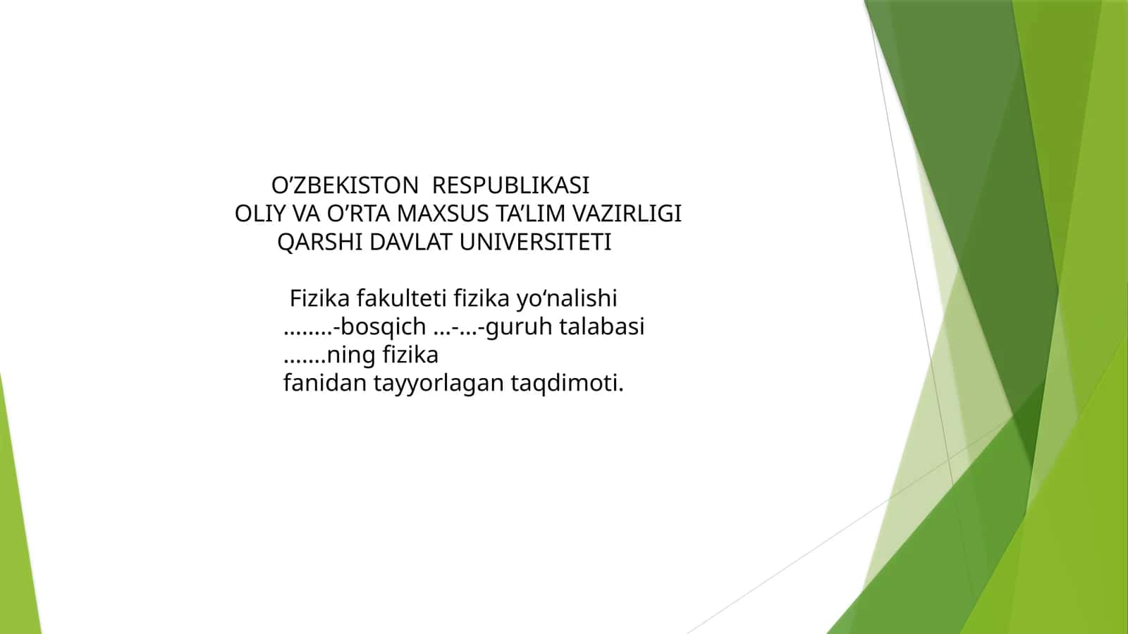 Mexanik quvvat va uning birligi mavzusida tayyor taqdimoti