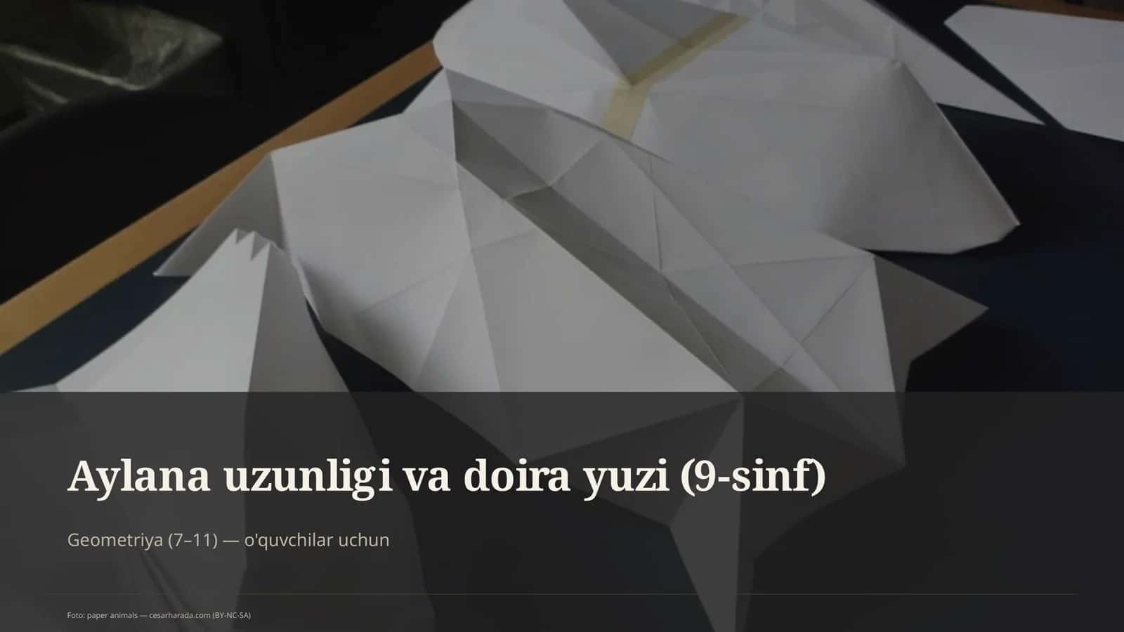 Aylana uzunligi va doira yuzi (9-sinf)