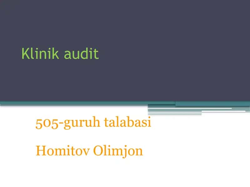 Klinik audit