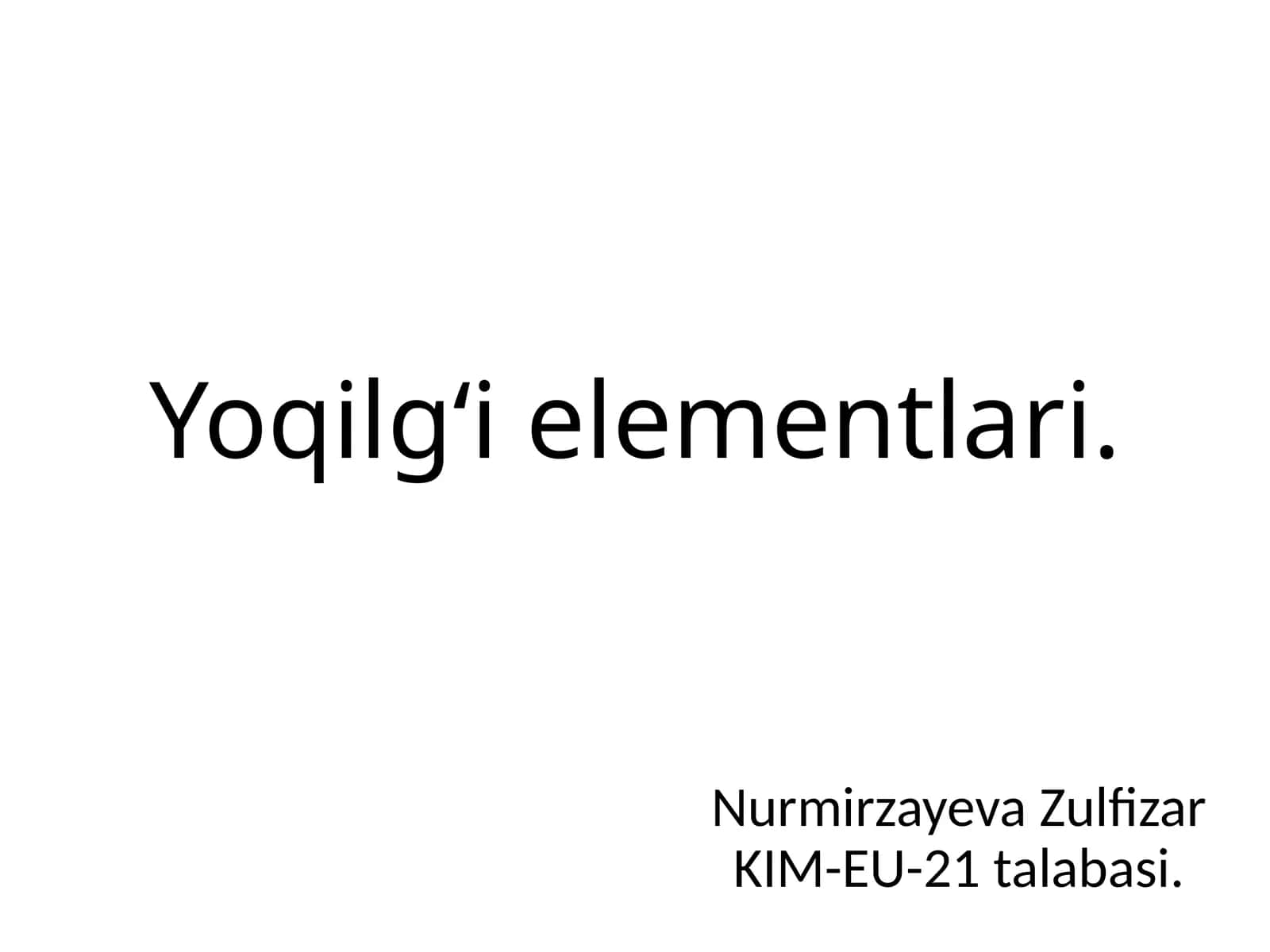 Yoqilgʻielementlari