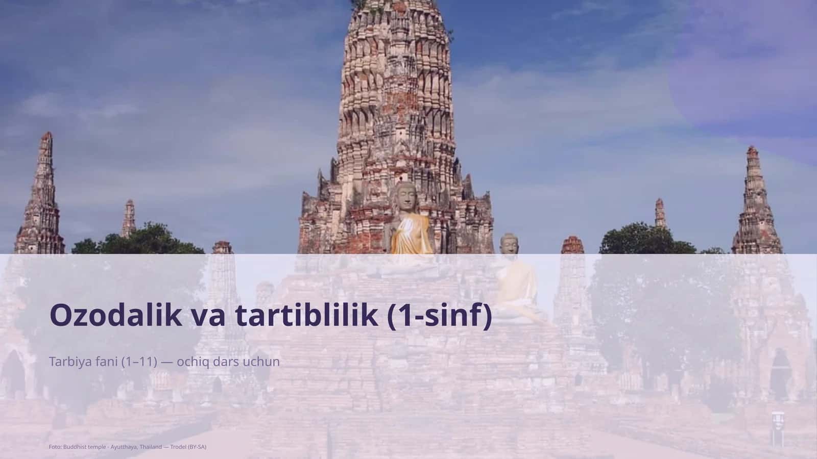 Ozodalik va tartiblilik (1-sinf)
