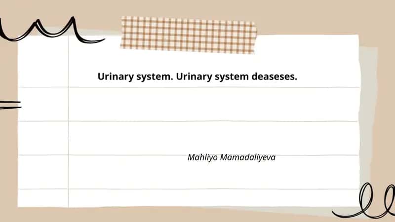Urinary System Diseases