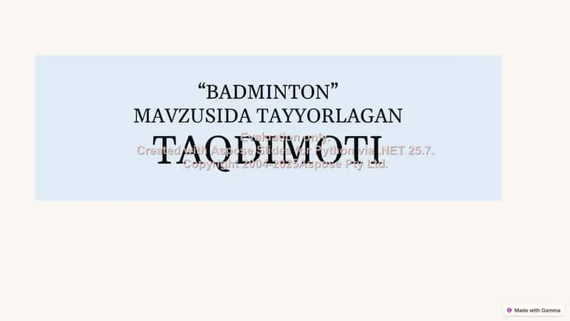 Badminton