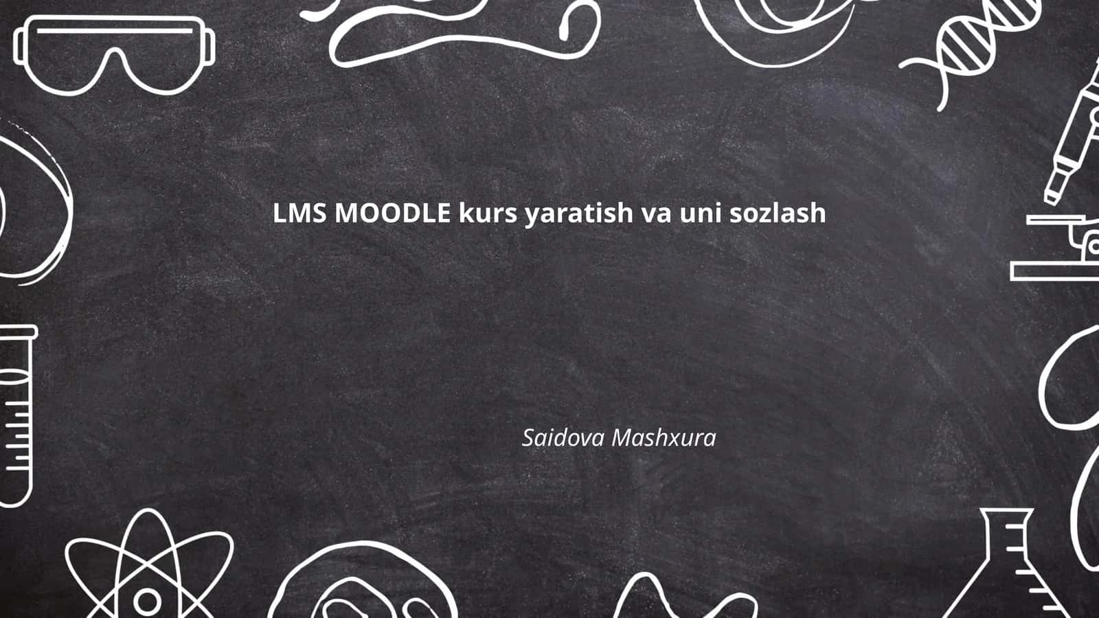 Moodle LMS platformasiga kirish