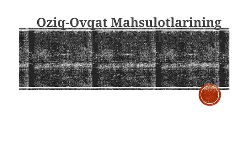 Oziq-Ovqat Mahsulotlarining Pestitsidlar Bilan Ifloslanishi