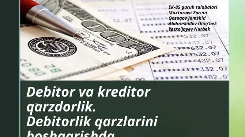Debitorvakreditorqarzdorlik
