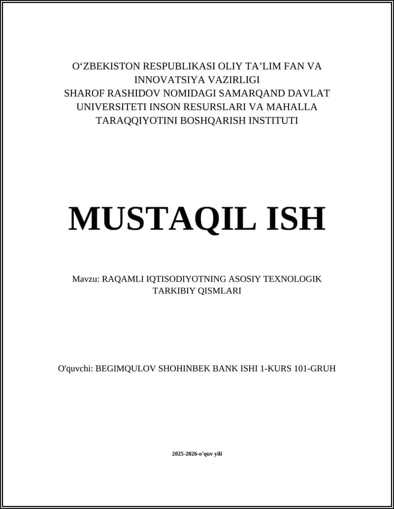 Raqamli infratuzilma va ma'lumotlar markazlari