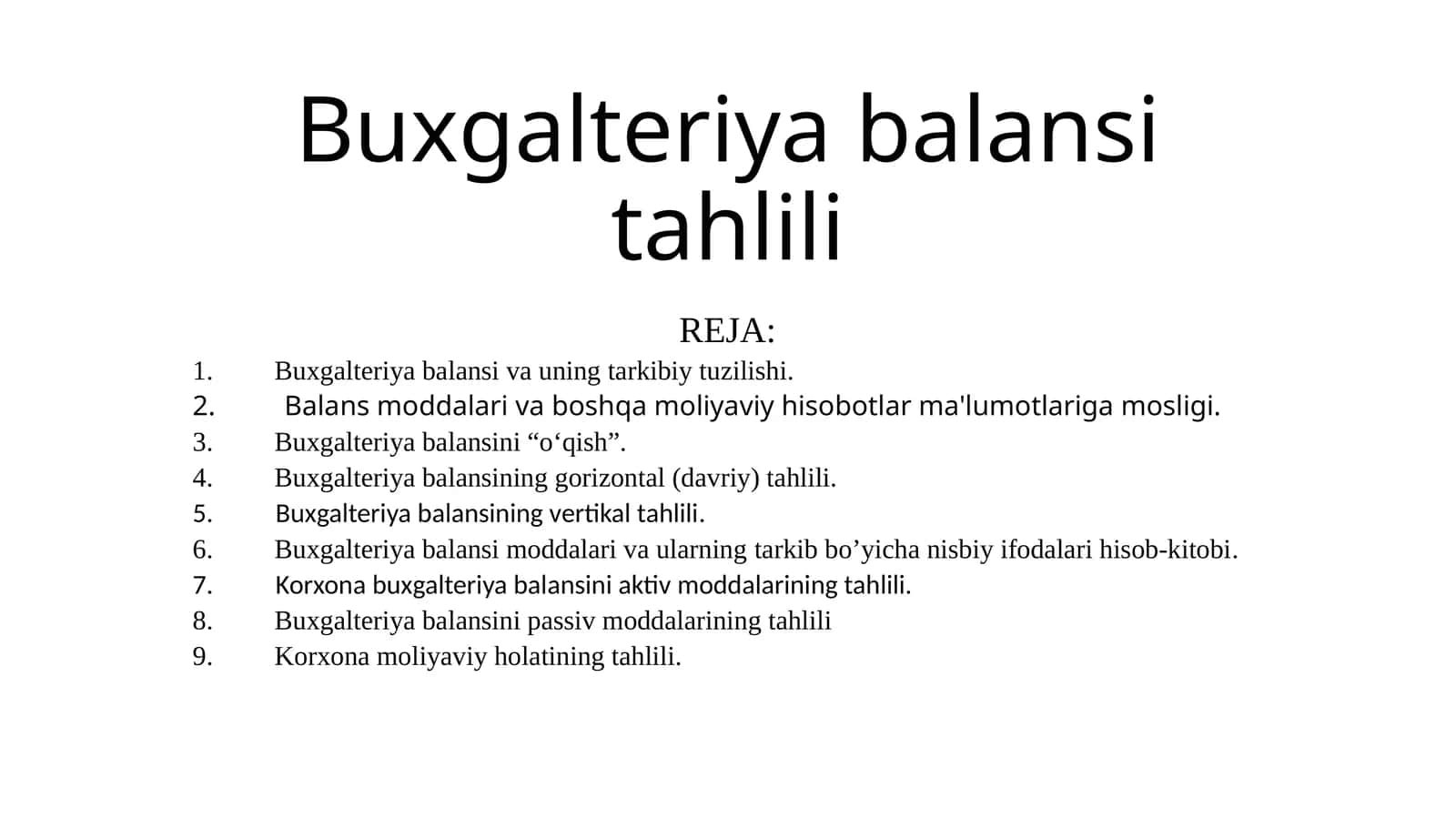buxgalteriya balansi taxlili