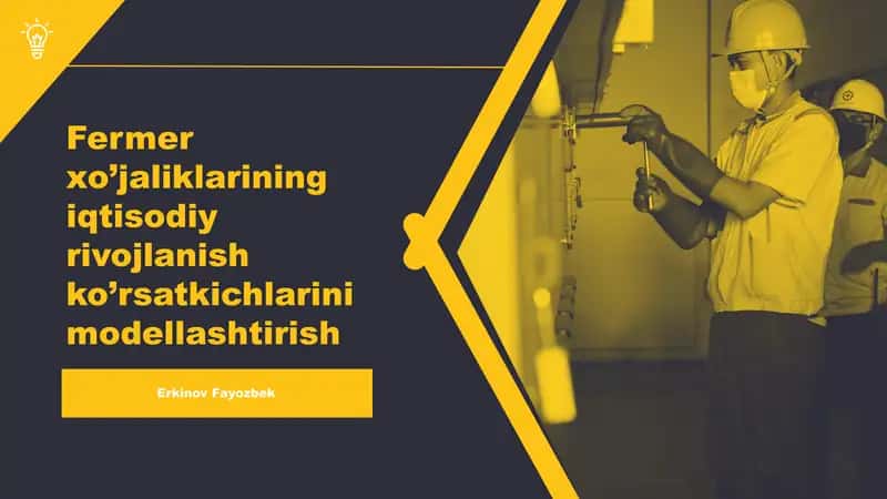 Fermer xo’jaliklarining iqtisodiy rivojlanish ko’rsatkichlarini modellashtirish