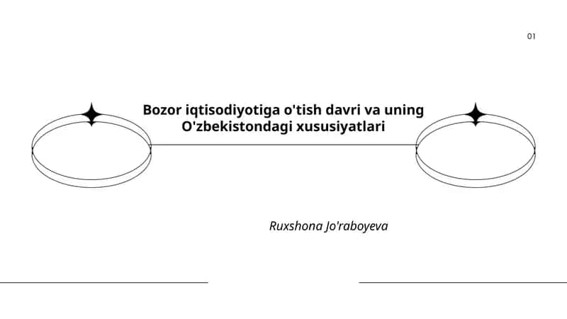 Bozor iqtisodiyotiga o'tish davri va uning O'zbekistondagi xususiyatlari