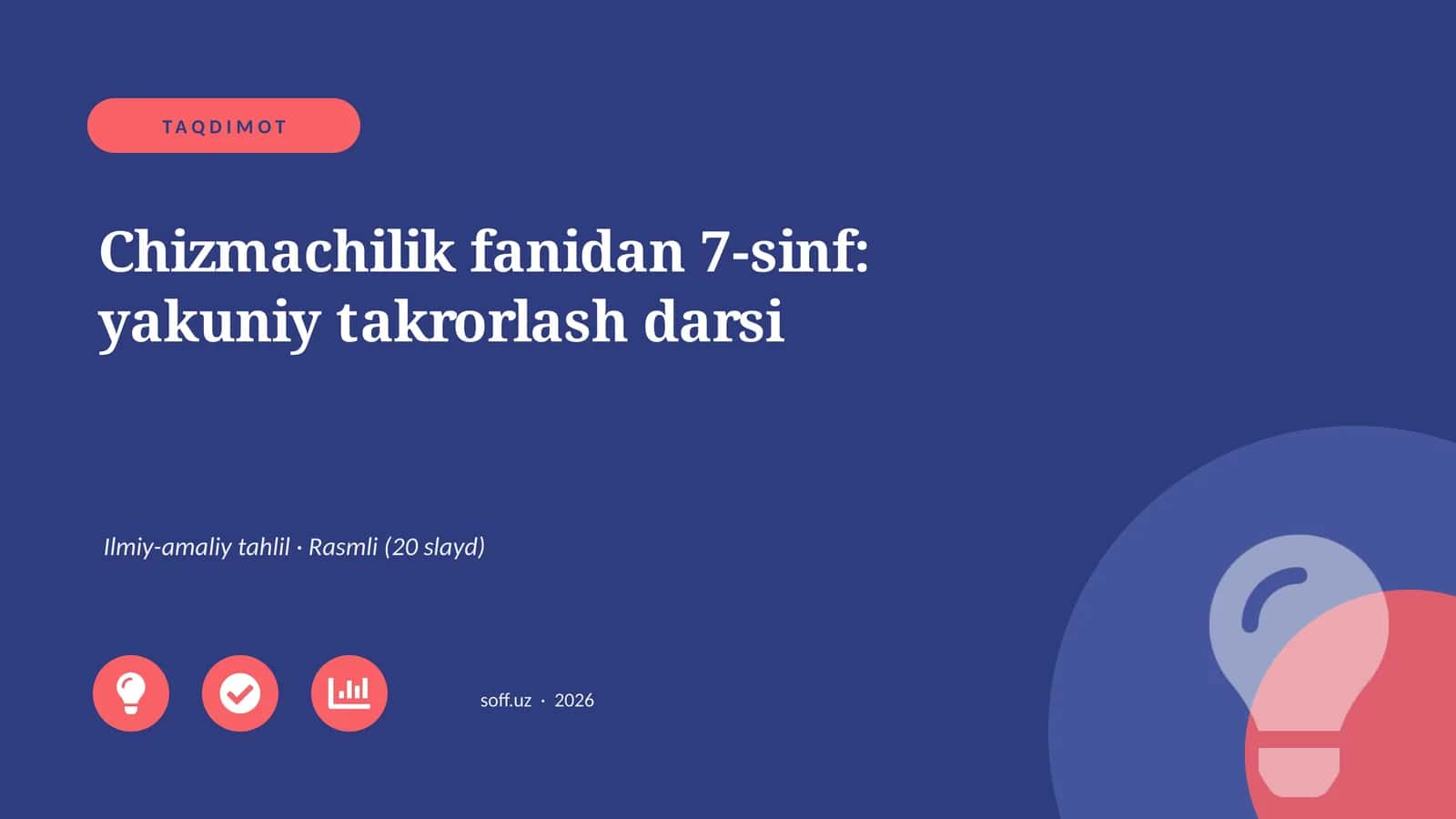 Chizmachilik fanidan 7-sinf: yakuniy takrorlash darsi