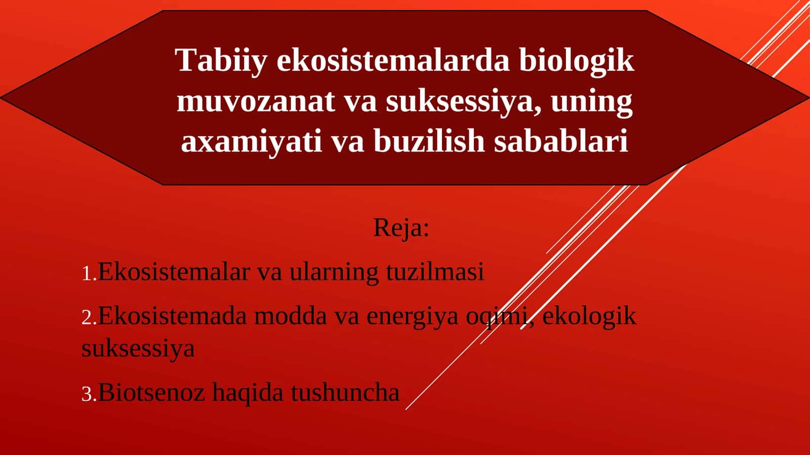 Ekologik tizimlar