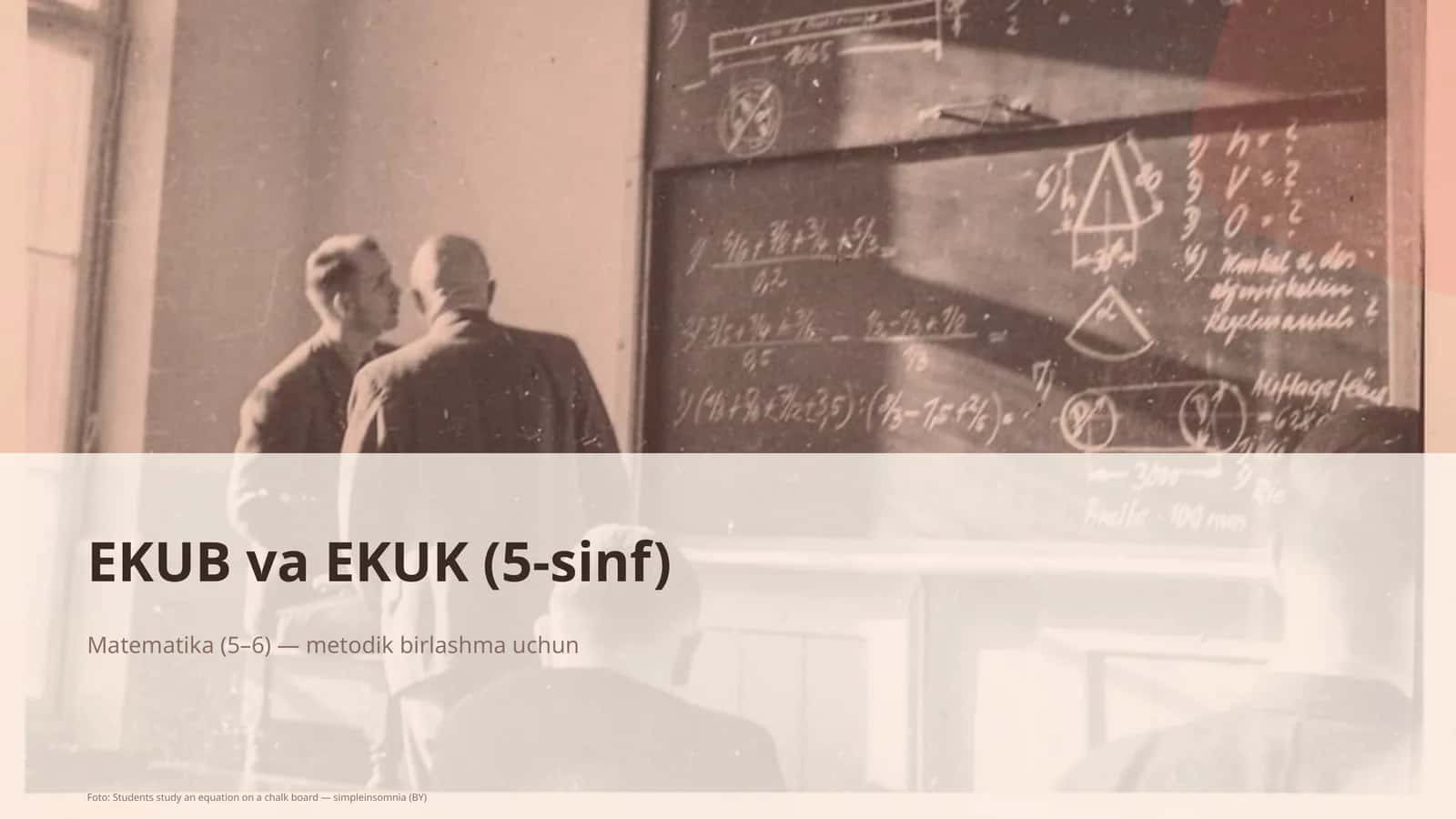 EKUB va EKUK (5-sinf)