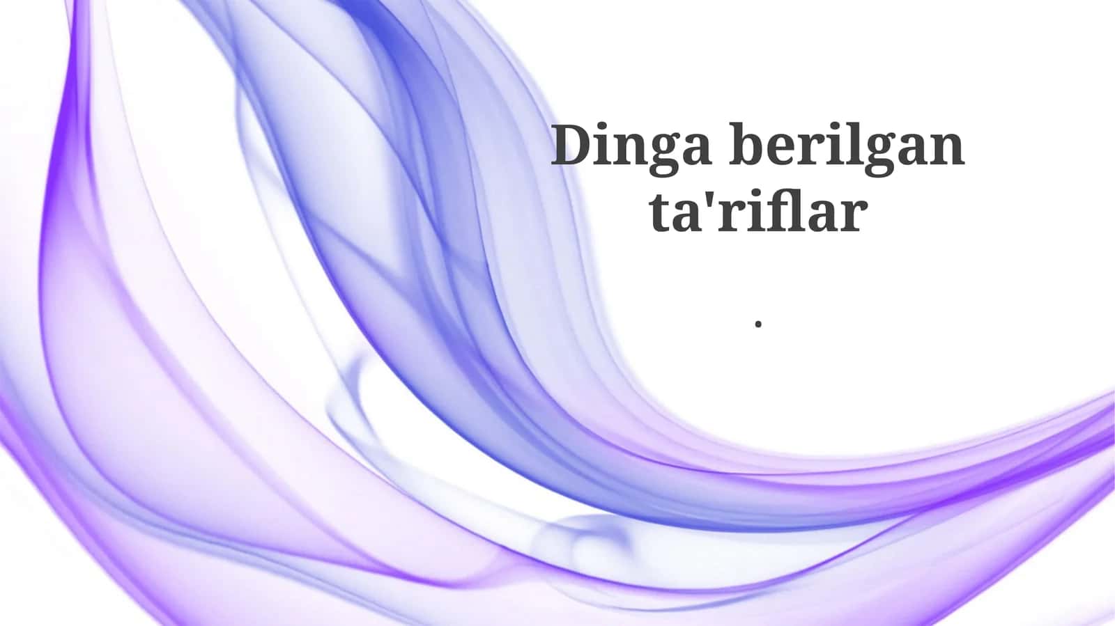 Ta'riflar va Tanqidiy Fikrlash