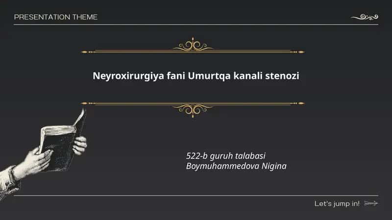 Umurtqa Kanali Stenoz