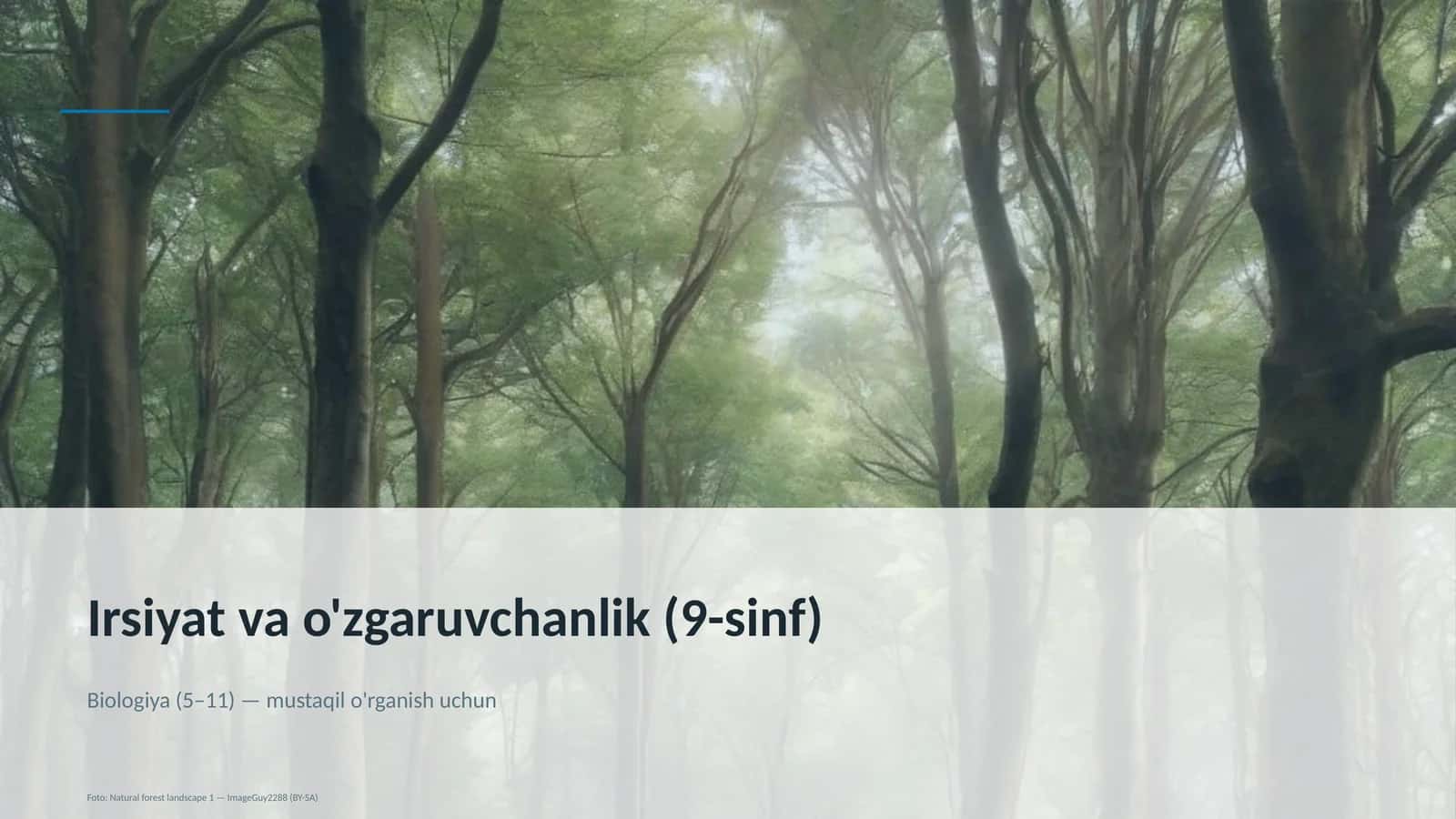 Irsiyat va o'zgaruvchanlik (9-sinf)