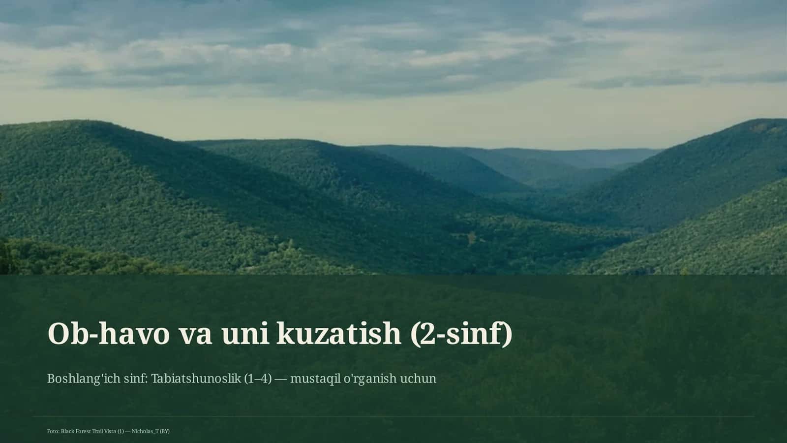 Ob-havo va uni kuzatish (2-sinf)