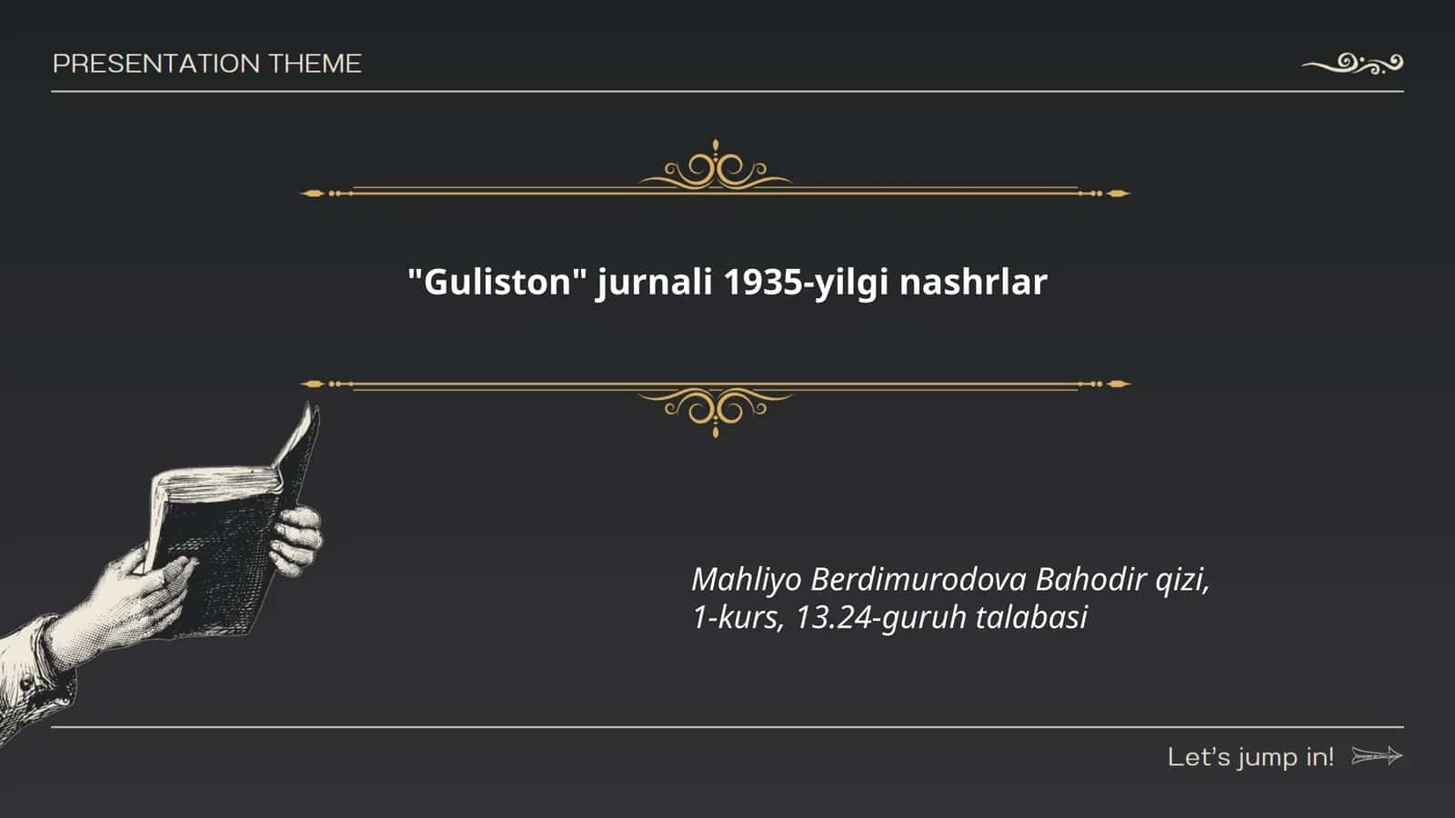 "Guliston" jurnali 1935-yilgi nashrlar