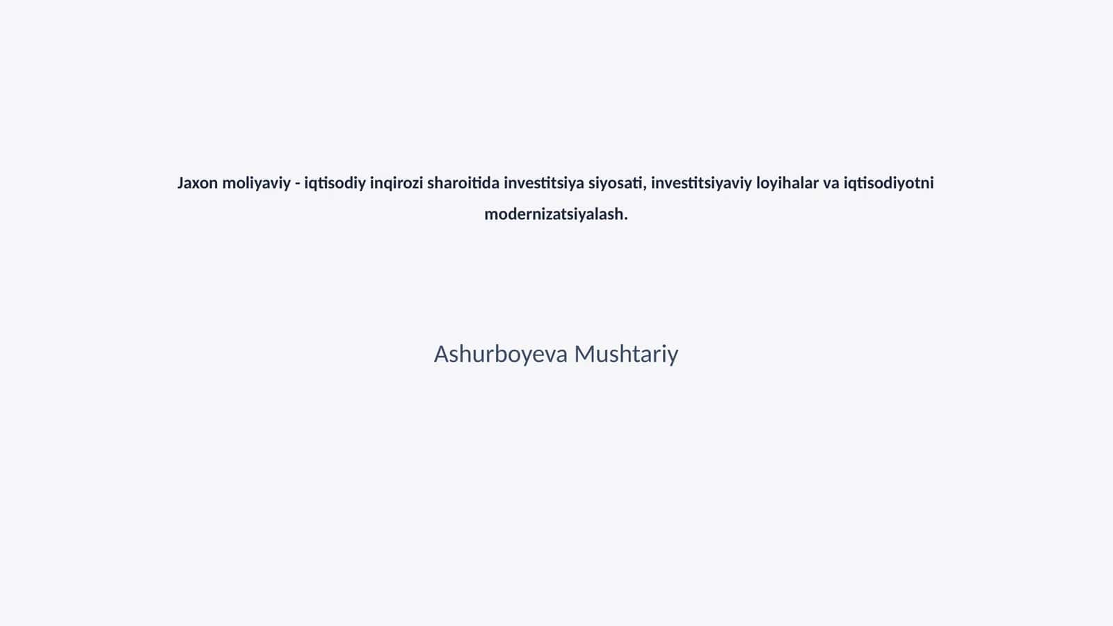 Jaxon moliyaviy - iqtisodiy inqirozi