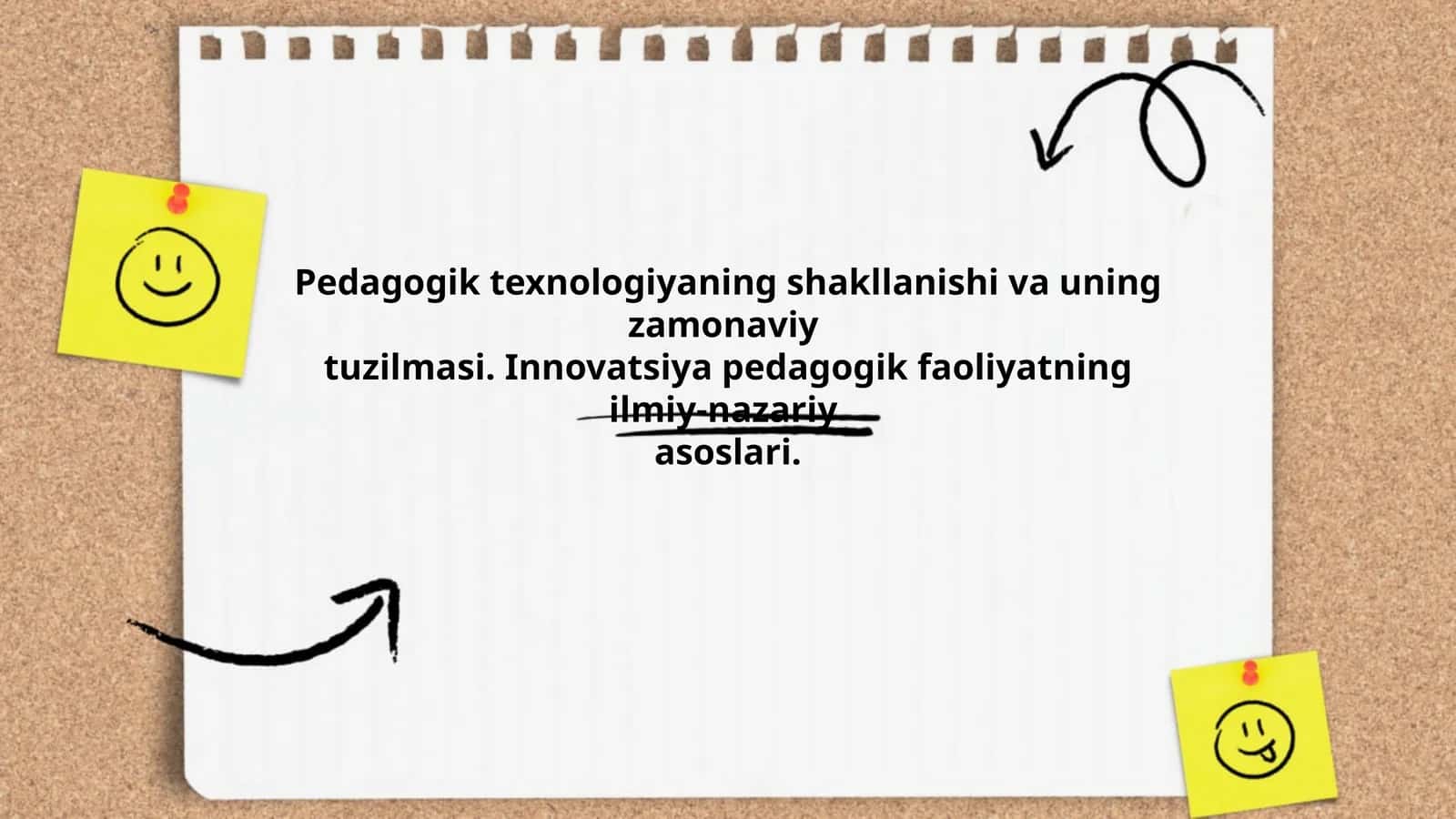 Pedagogik texnologiyaning shakllanishi va uning zamonaviy tuzilmasi