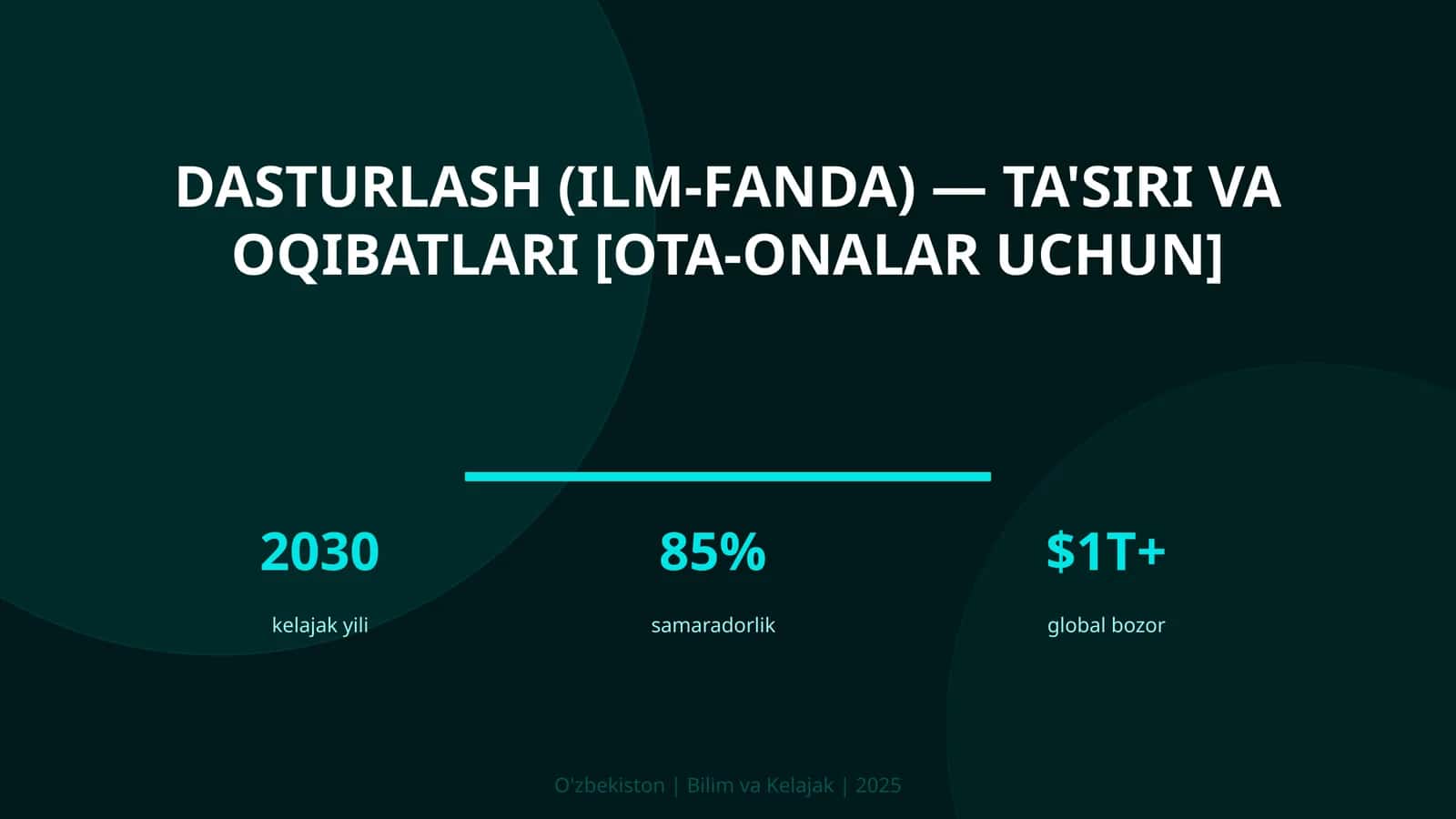 Dasturlash (ilm-fanda) — ta'siri va oqibatlari [ota-onalar uchun]
