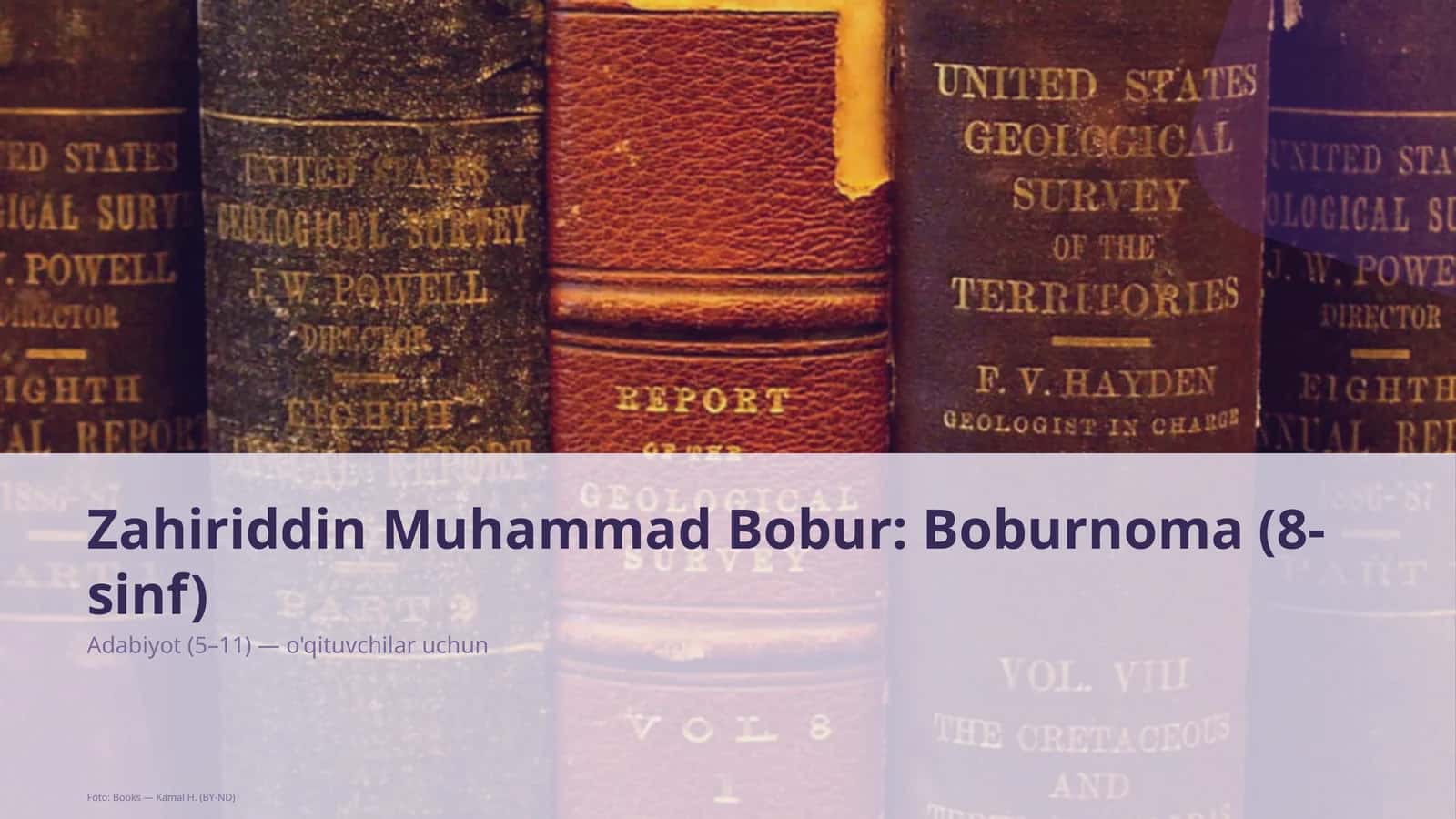 Zahiriddin Muhammad Bobur: Boburnoma (8-sinf)